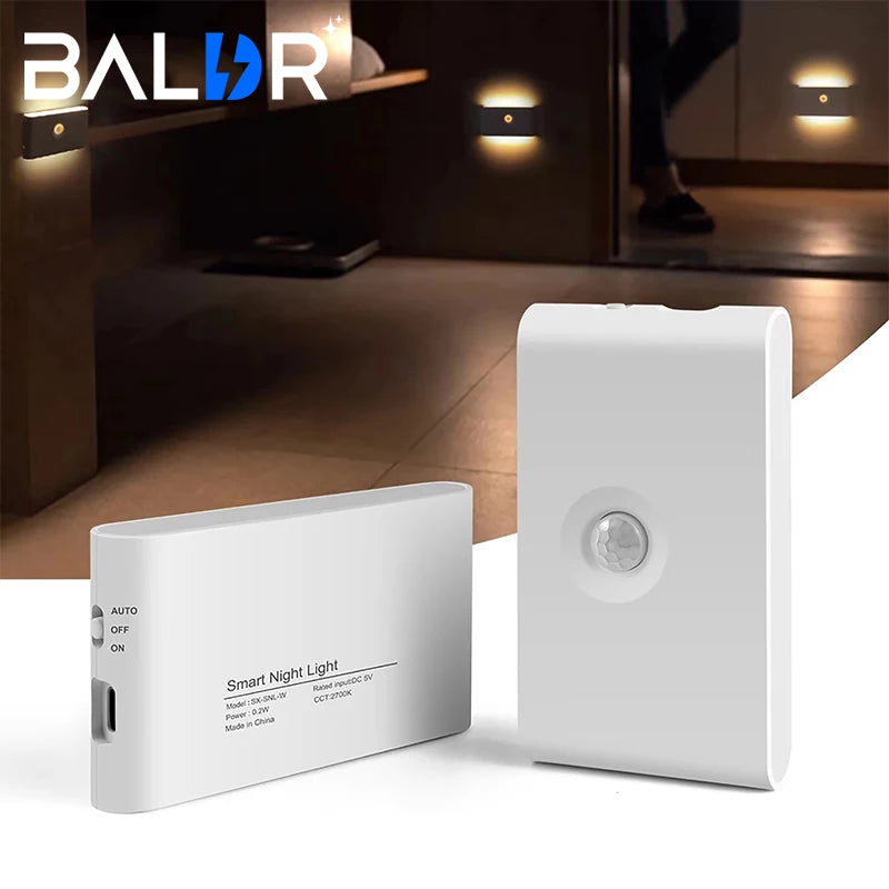 Motion Sensor Night Light,Rechargeable Powered LED Closet Lights,Wireless Magnetic Cabinet Lamp for Indoor Bedroom Kitchen Stair