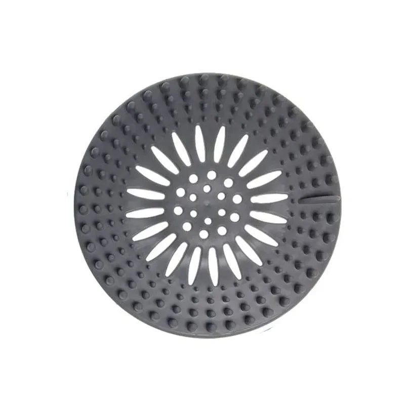 2Pcs Round Silicone Drain Hair Catcher, Kitchen Sink Strainer Bathroom Shower Bath Stopper Drain Cover Hair Trap for Kitchen