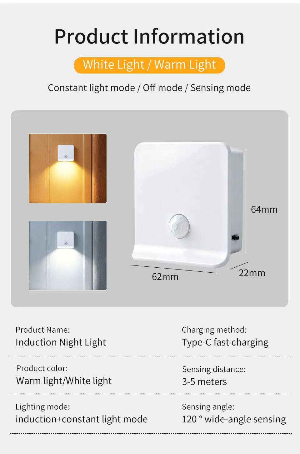 Motion Sensor Led Stair Closet Lights Rechargeable Stick on Anywhere Portable Hallway Bedroom Under Cabinet Kitchen Night Lamp