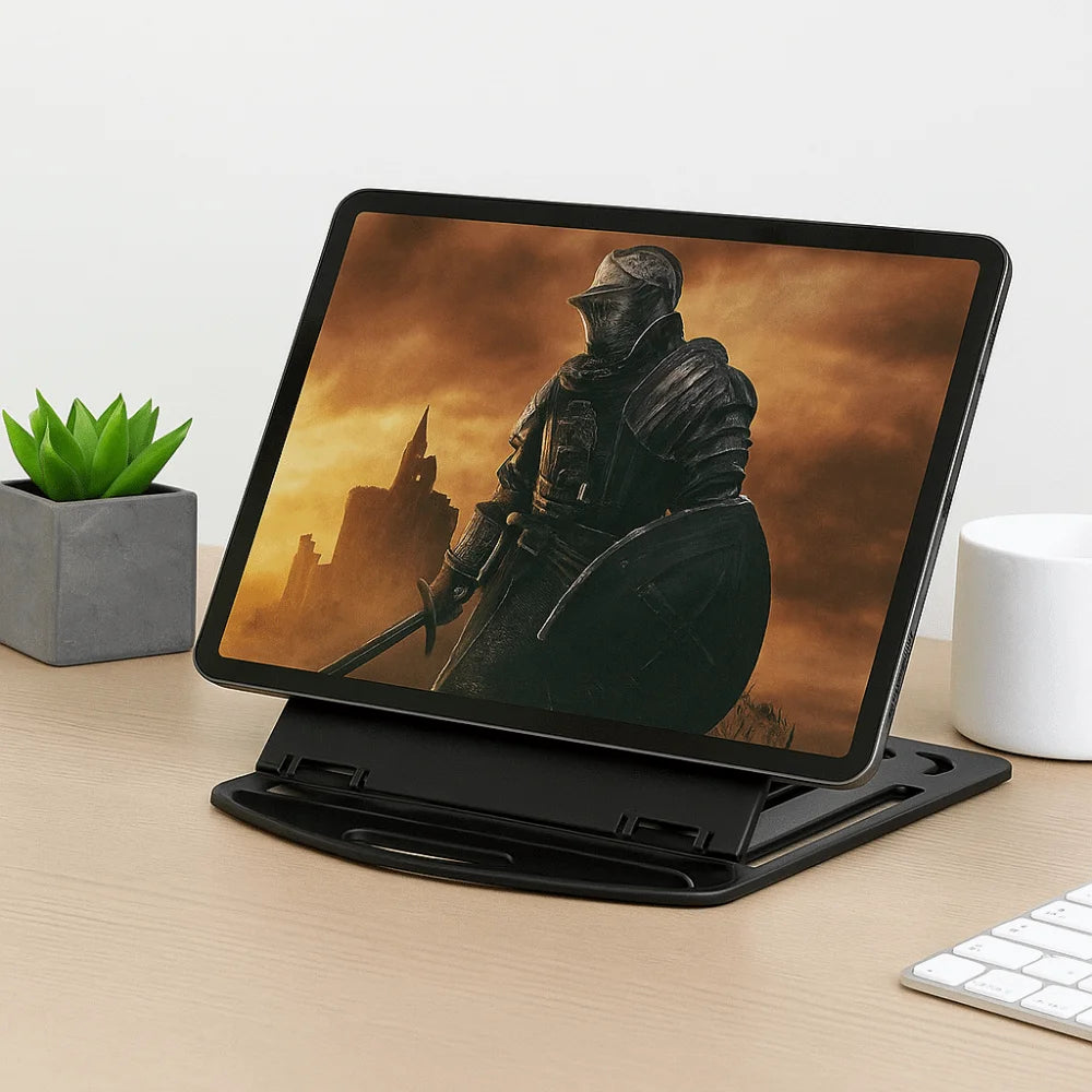 Bracket Plastic Laptop Stand Foldable With Phone Holder Desktop Holder 2 IN 1 Multiple Height Ergonomic Laptop Riser Watching TV