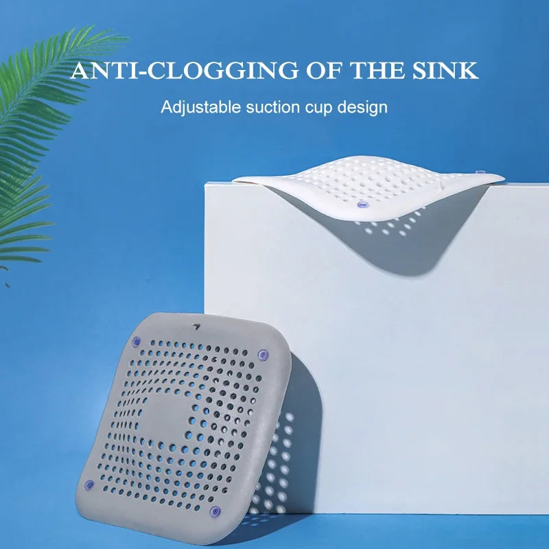 1/2/4pcs Silicone Drain Hair Catcher with Suction Cup Shower Bathtub Drain Strainer Hair Filter Drain Sink Strainer