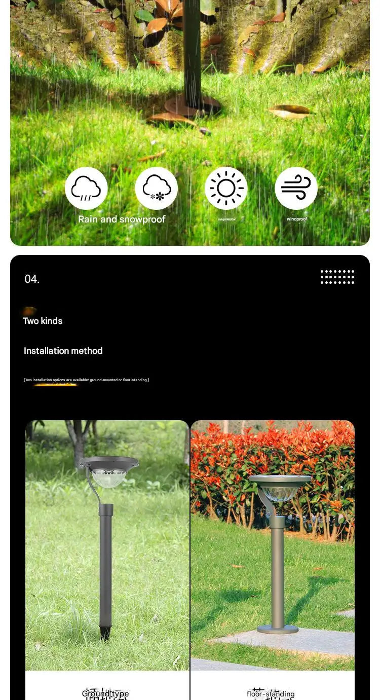 Solar Pathway Lights Outdoor Solar Garden Light Landscape Path Lighting Waterproof Auto On/Off for Yard Lawn Driveway Decor Lamp