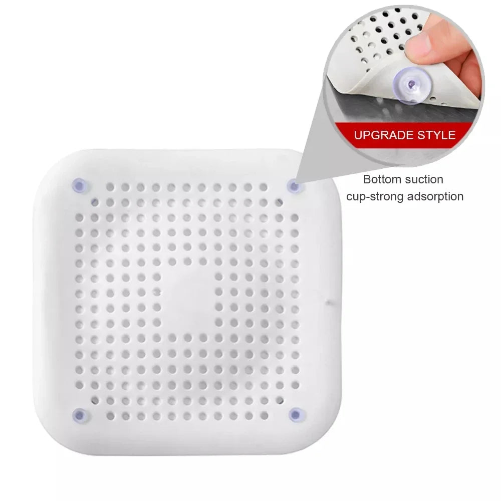 1/2/4pcs Silicone Drain Hair Catcher with Suction Cup Shower Bathtub Drain Strainer Hair Filter Drain Sink Strainer