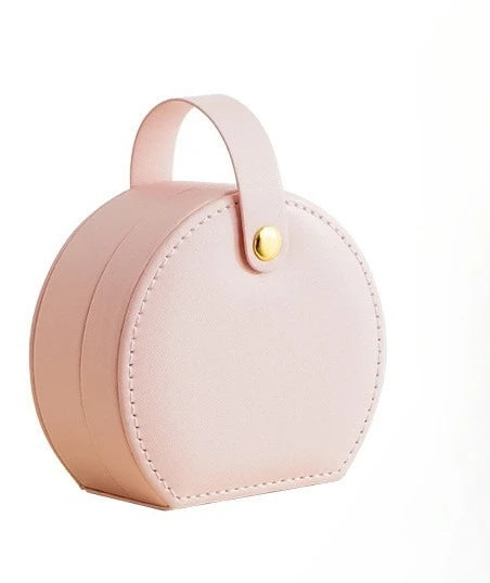 Mini Jewelry Organizer Display Travel Jewelry Case Boxes Earrings Necklace Ring Portable Handbag Jewelry Box Leather Storage