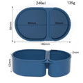 Premium Silicone Reusable Snack Containers,Double Compartment Snackle Box,Leakproof Sauce and Salad Box, for,Picnics,Office