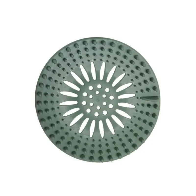 2Pcs Round Silicone Drain Hair Catcher, Kitchen Sink Strainer Bathroom Shower Bath Stopper Drain Cover Hair Trap for Kitchen
