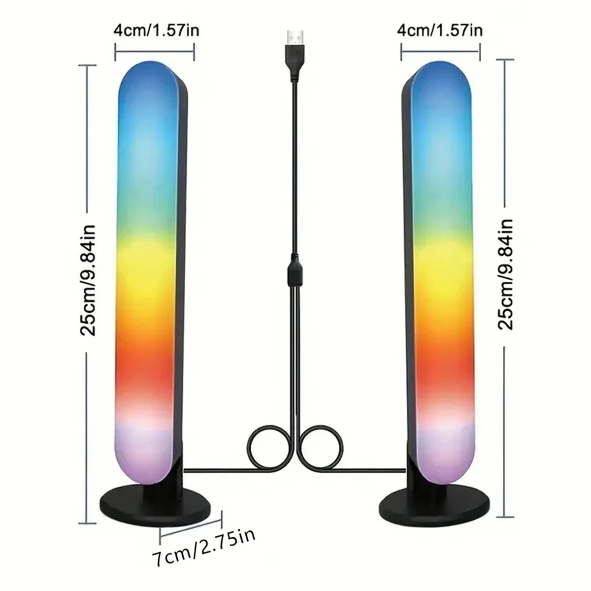 Smart Led Strip Lights With Remote Control With-remote Rgb Light Bar Lamp Sync With-music Atmosphere Decoration Desktop For-room