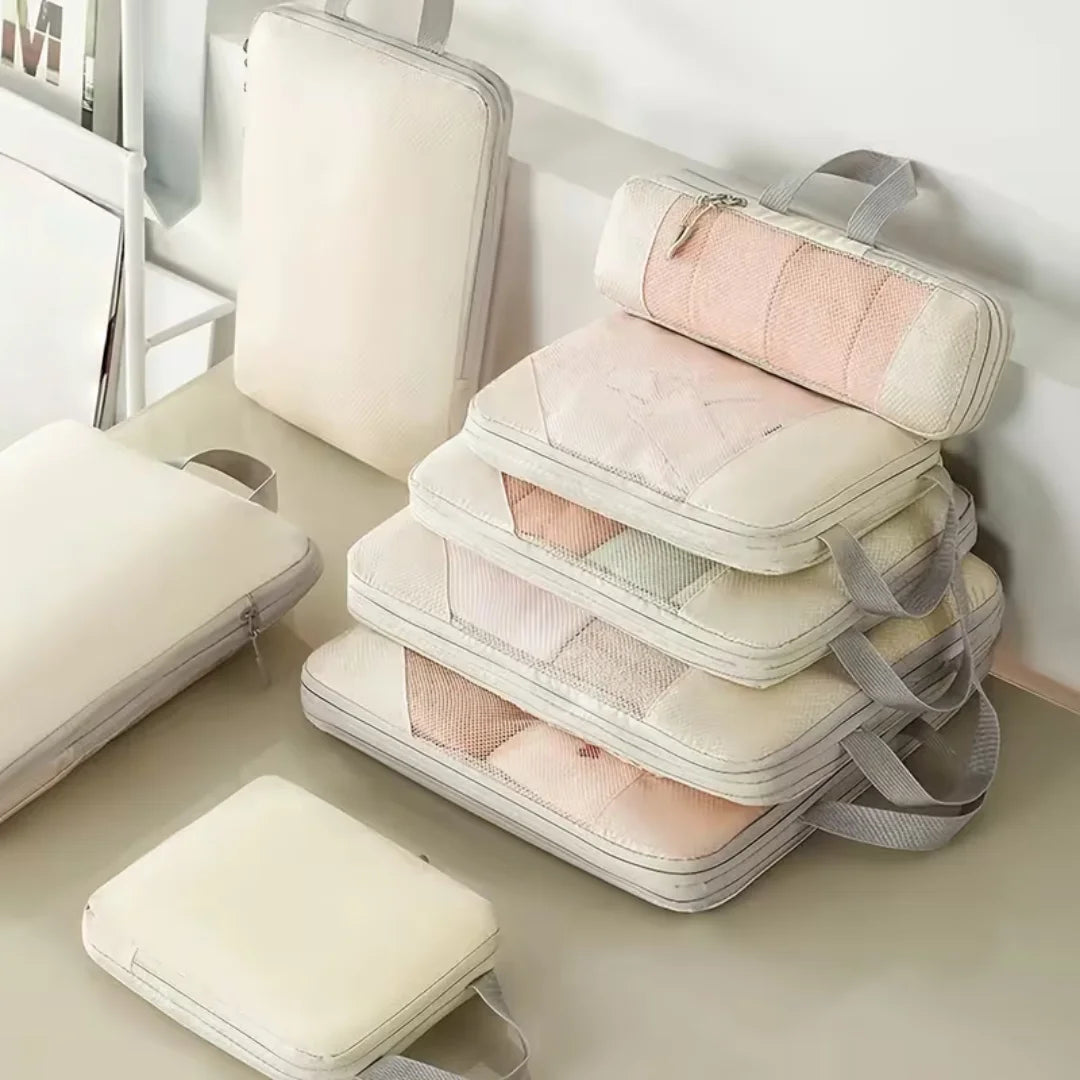 3pcs Compression Packing Cubes for Suitcases Travel Accessories Expandable Packing Organizers Lightweight Travel Organizer Cubes