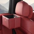 Leather Foldable Car Trash Bin Waterproof Space Saving Car Backseat Storage Box Universal Foldable Vehicle Trash Can