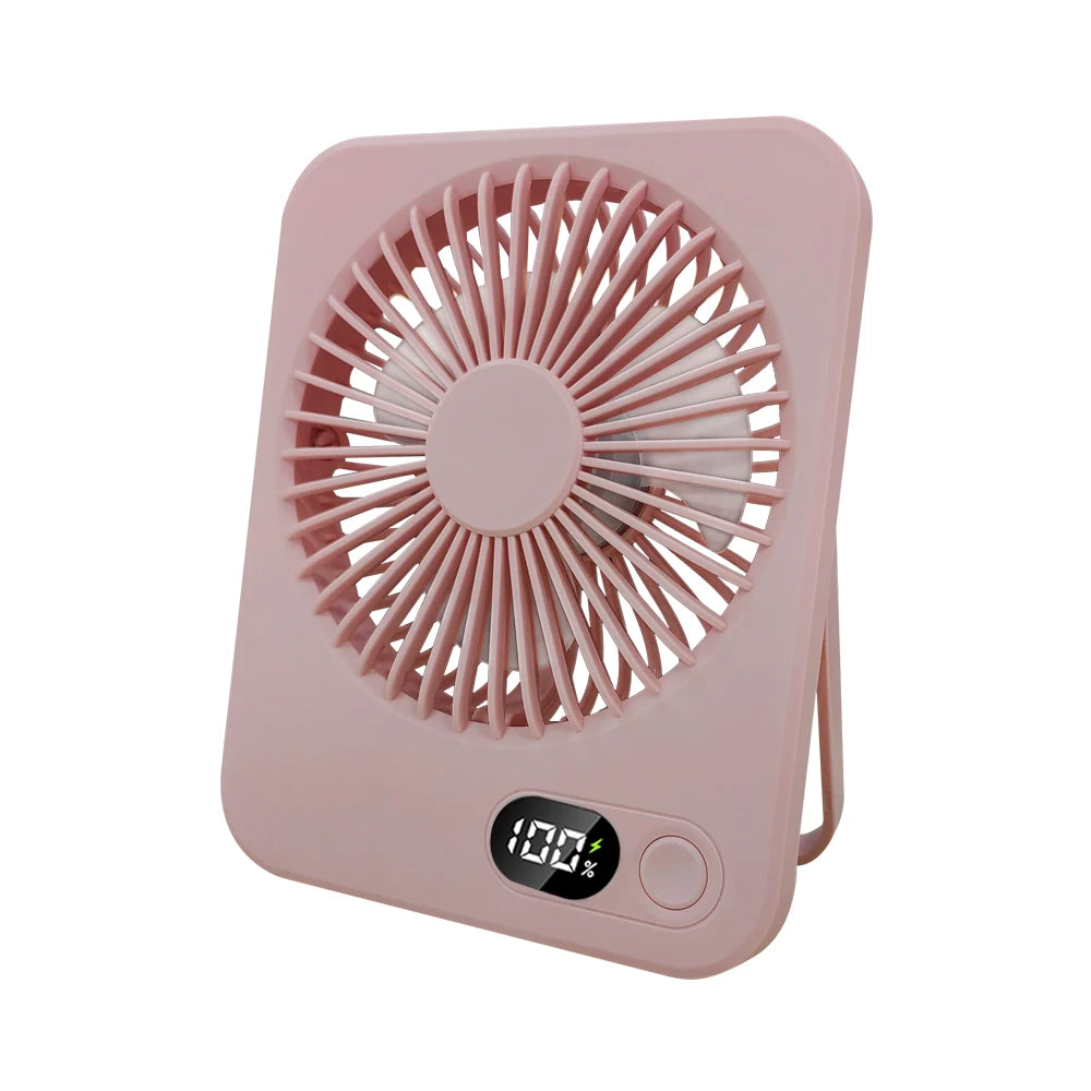 Mini Portable Fan USB Desk Fan Rechargeable Table Fan Small Wall Mounted Ceiling Fan 5 Speeds Powerful Wind Foldable Camping Fan