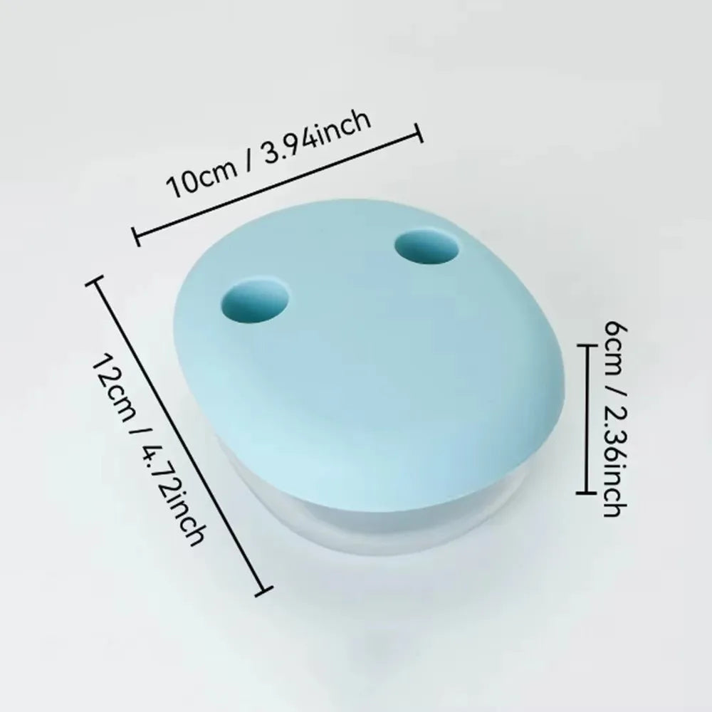 Portable Silicone Lid Snack Storage Box No-Mess Leak-Proof Food Container Reusable Multifunctional Snack Organizer Kitchen