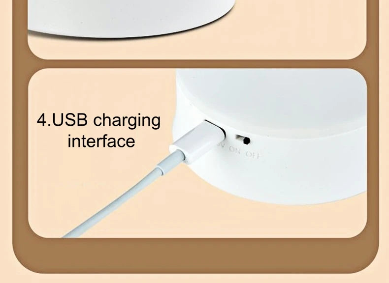 Touch Night Light Rechargeable 3 Color Wireless Baby's Room Bedside Lamp USB LED Night Light Ambient Soft Light For Kids Gift