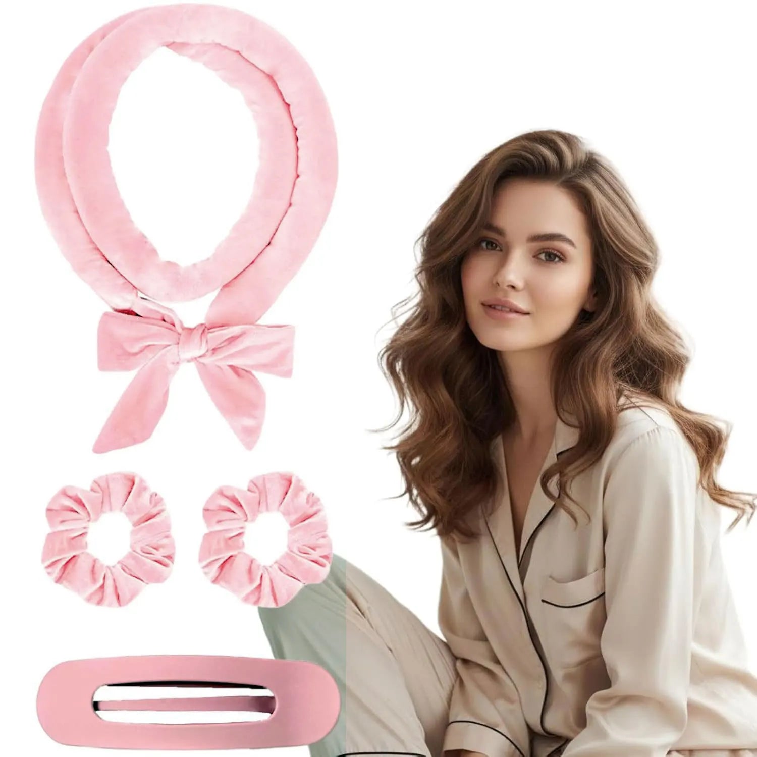 Heatless Curling Rod Headband No Heat Hair Curler Hair Rollers Soft Curlers Lazy Sleeping Curls Curling Hairband Styling Tools