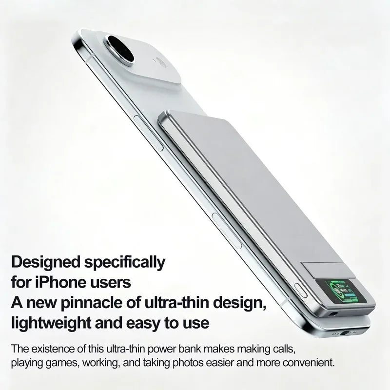Wireless Magnetic Power Bank Travel Portable Fast Charging 5000mAh 10000mAh Capacity Digital Display For Phone Watch Earphones