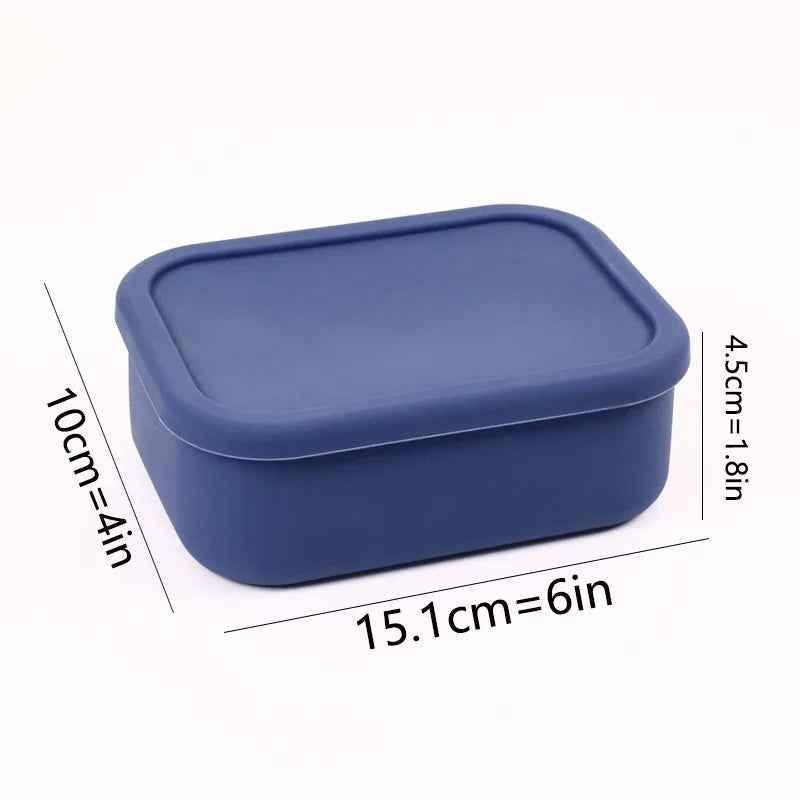 Silicone Food Storage Containers Reusable Silicone Bento Lunch Box Containers with Lids Microwave Dishwasher Safe BPA-Free Boxs
