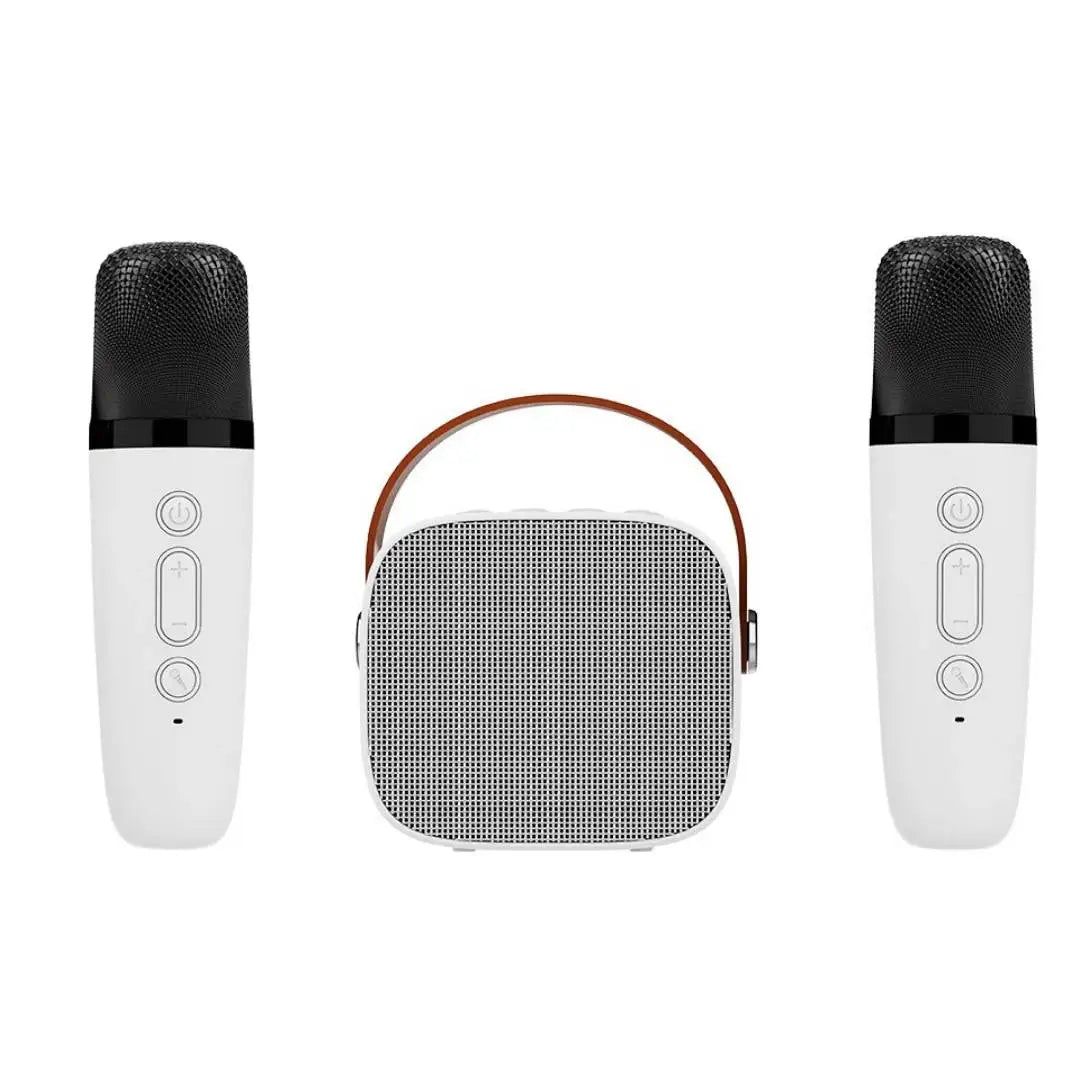 Mini Karaoke Machine for Kids and Adults Portable Speaker With 1-2 Wireless Microphone for Home KTV Birthday Party Holiday Gifts