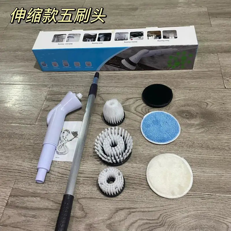 Electric Spin Scrubber Cordless Multi-Function Low Noise Electric Cleaning Brush Replaceable Brush Heads And Adjustable Handle