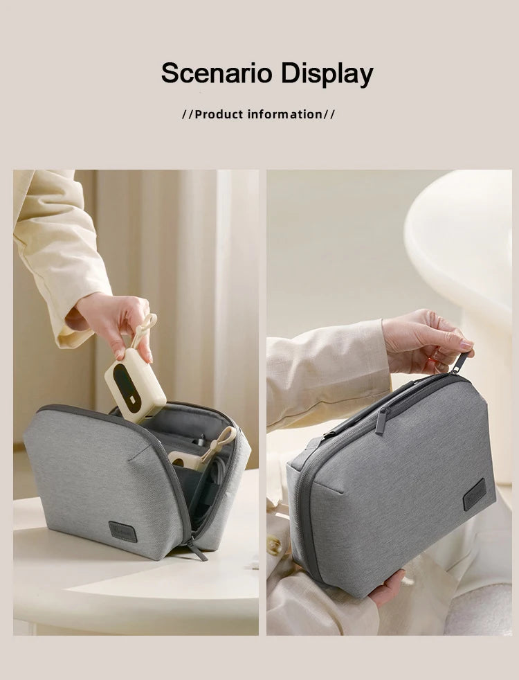 1Pc Electronics Organizer Travel Case, Water Resistant Travel Bag Cable Organizer for Essentials, Tech Pouch Accessories Storage