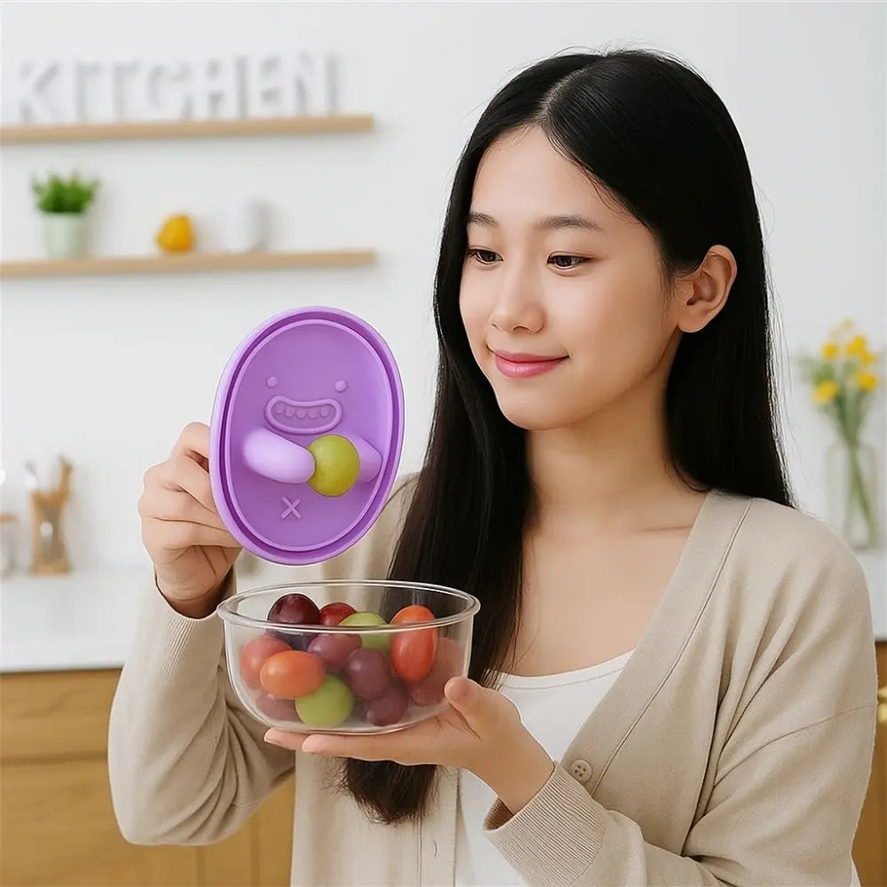 Portable Silicone Lid Snack Storage Box No-Mess Leak-Proof Food Container Reusable Multifunctional Snack Organizer Kitchen