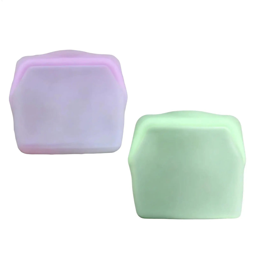 Silicone Food Storage Bags Leakproof Airtight Seal Stand Up Reusable Silicone Bags for Home Office Kitchen Fruit Vegetable Snack