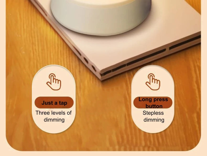 Touch Night Light Rechargeable 3 Color Wireless Baby's Room Bedside Lamp USB LED Night Light Ambient Soft Light For Kids Gift
