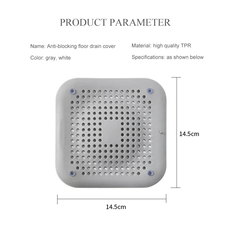 1/2/4pcs Silicone Drain Hair Catcher with Suction Cup Shower Bathtub Drain Strainer Hair Filter Drain Sink Strainer