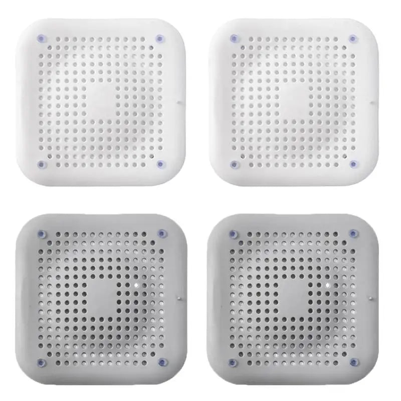 1/2/4pcs Silicone Drain Hair Catcher with Suction Cup Shower Bathtub Drain Strainer Hair Filter Drain Sink Strainer