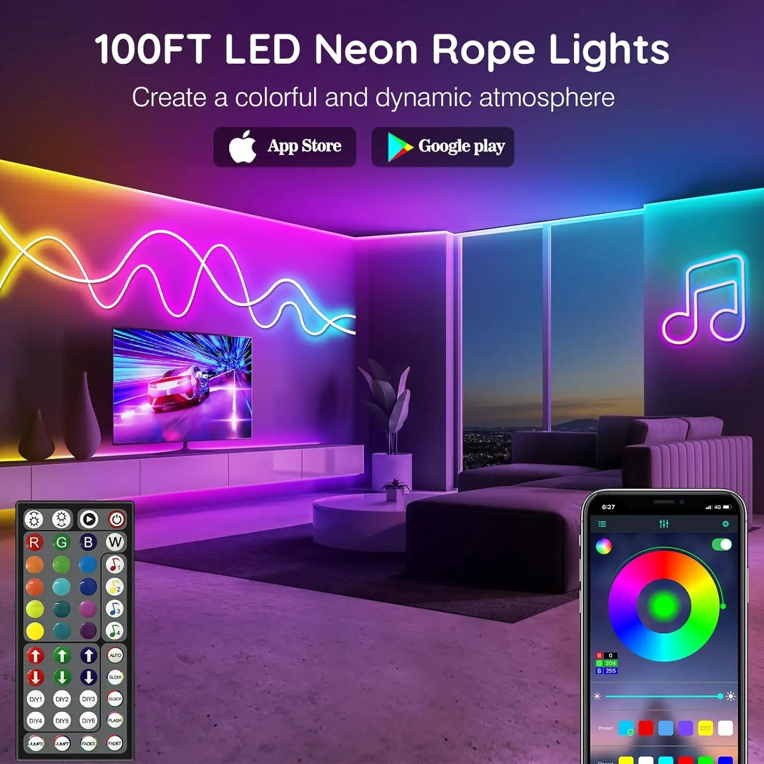 Taśma LED RGB z pilotem