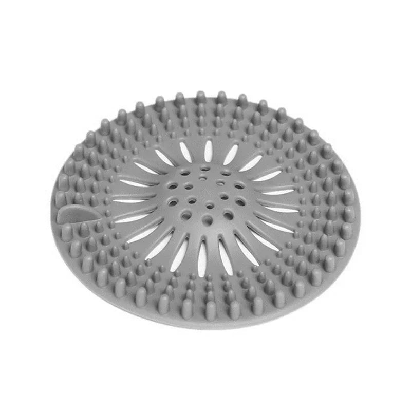 2Pcs Round Silicone Drain Hair Catcher, Kitchen Sink Strainer Bathroom Shower Bath Stopper Drain Cover Hair Trap for Kitchen