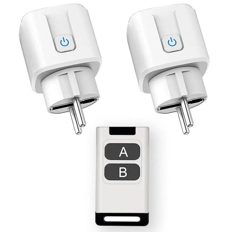 Universal Remote Control Mini Electrical Sockets 433MHZ Rf Smart Plug 220V 16A Single Sockets Switch for Home Appliance led