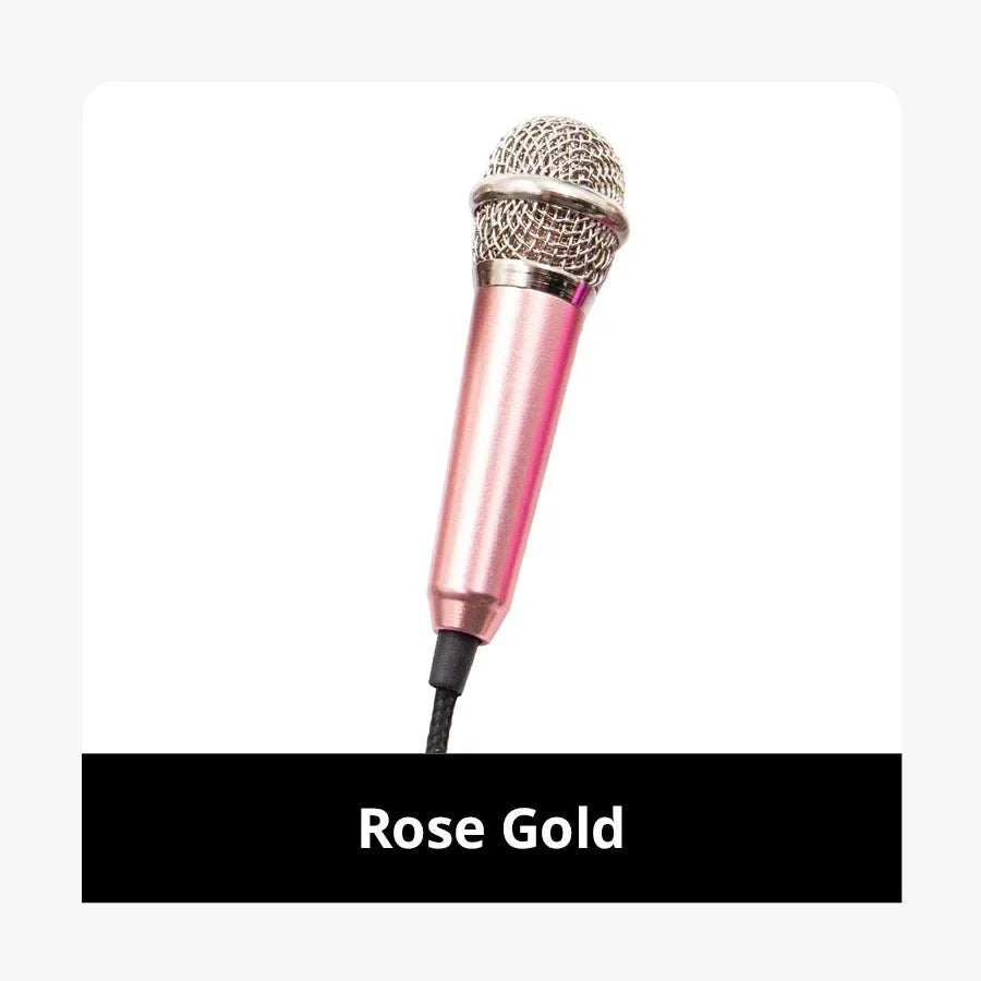 Mini Portable 3.5mm Stereo Studio Mic KTV Karaoke Mini Microphone for Smart Phone Laptop PC Desktop Handheld Audio Microphone