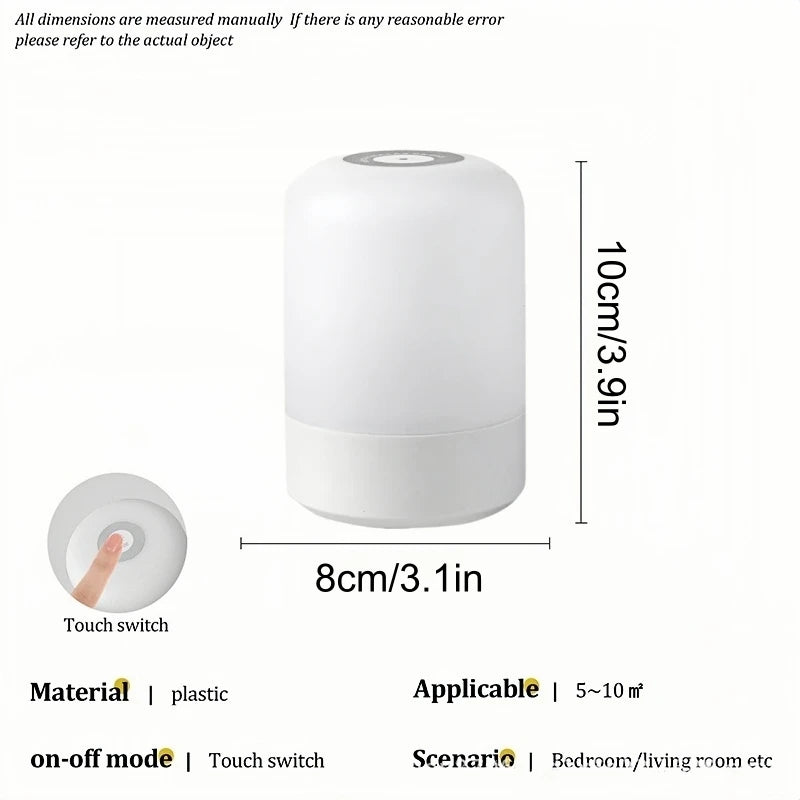 Touch Night Light Rechargeable 3 Color Wireless Baby's Room Bedside Lamp USB LED Night Light Ambient Soft Light For Kids Gift