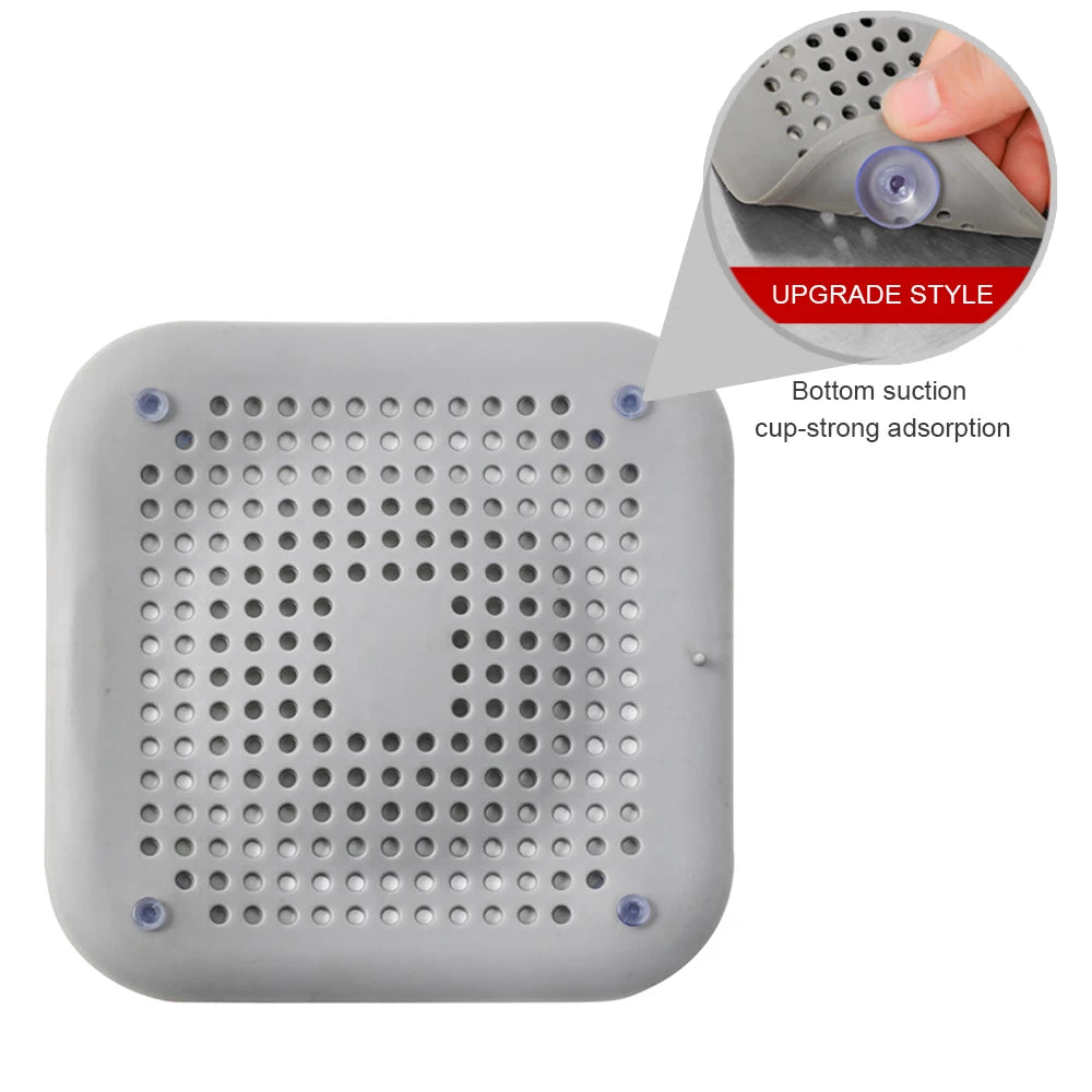 2pcs Silicone Drain Hair Catcher Shower Bathtub Drain Strainer Hair Filter Drain Kitchen Sink Strainer Bathroom Accessories