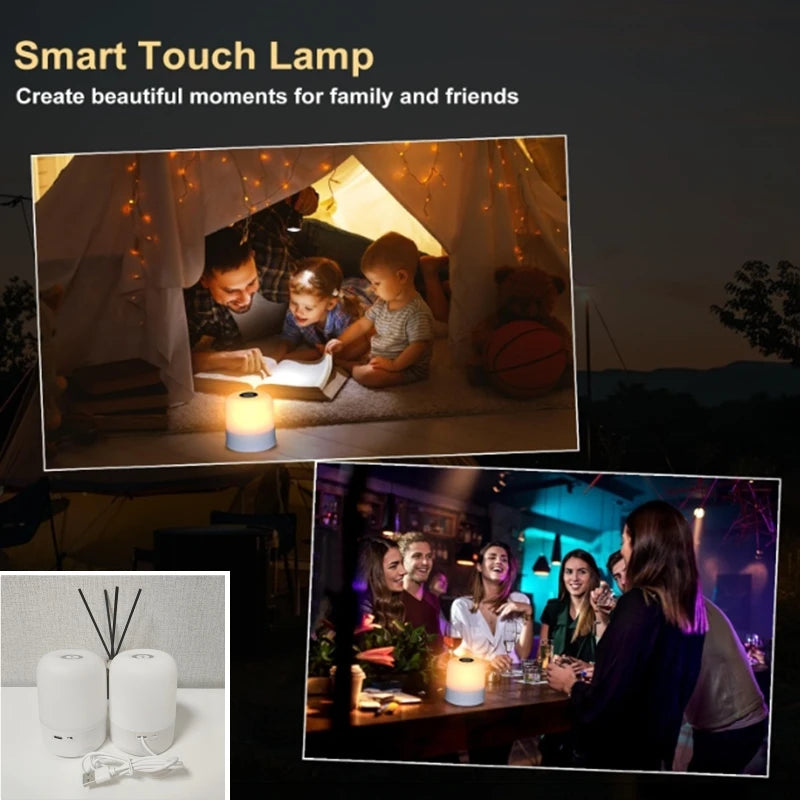 Touch Night Light Rechargeable 3 Color Wireless Baby's Room Bedside Lamp USB LED Night Light Ambient Soft Light For Kids Gift