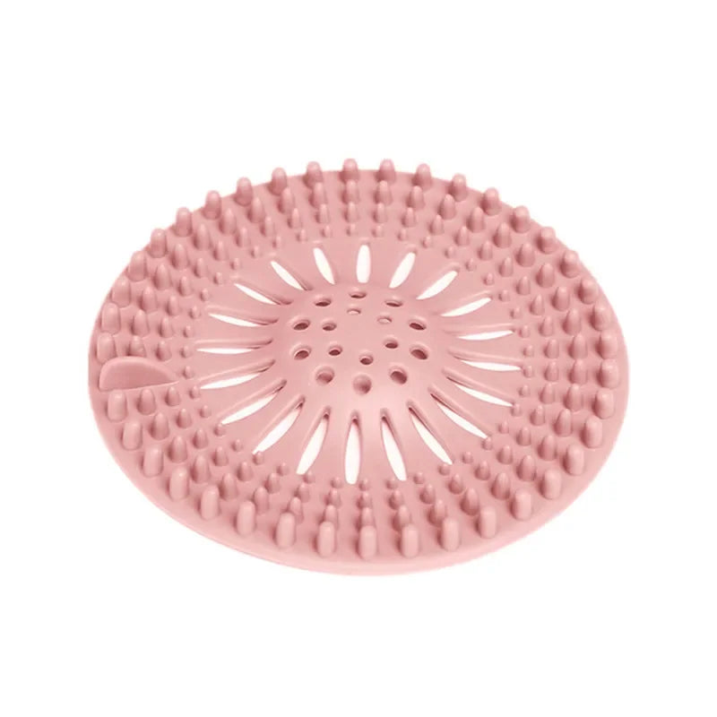 2Pcs Round Silicone Drain Hair Catcher, Kitchen Sink Strainer Bathroom Shower Bath Stopper Drain Cover Hair Trap for Kitchen