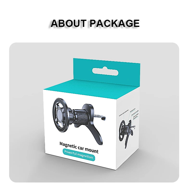 Magnetic Car Phone Mount in Car Phone Holder Air Vent Magnetic, 17 N52 Magnets Universal Mobile Phone Holders for iPhone/Android