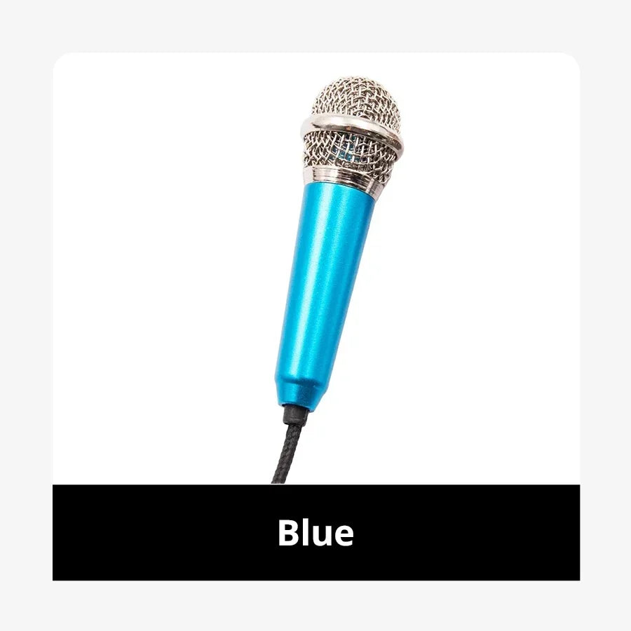 Mini Portable 3.5mm Stereo Studio Mic KTV Karaoke Mini Microphone for Smart Phone Laptop PC Desktop Handheld Audio Microphone